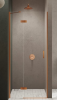 New Trendy NESTA COPPER BRUSHED drzwi prysznicowe 90 cm lewe D-0919A